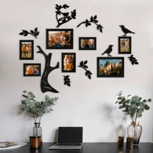 Custom Wooden Family Tree with Photo Frames