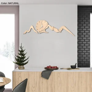 Handmade Wooden Mountain Wall Clock